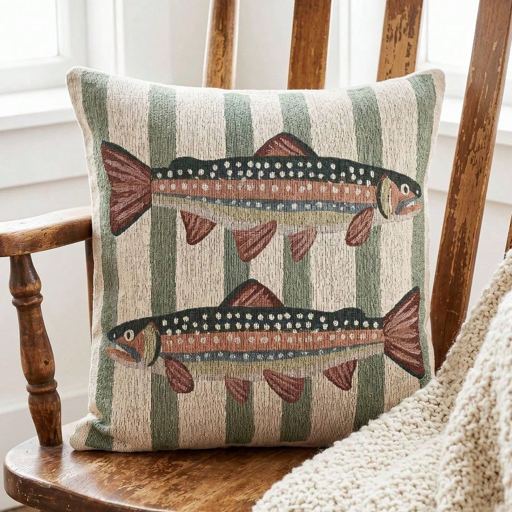 Pillow Insert 18X18 - Poduszka dekoracyjna z pstrągiem tęczowym 18x18