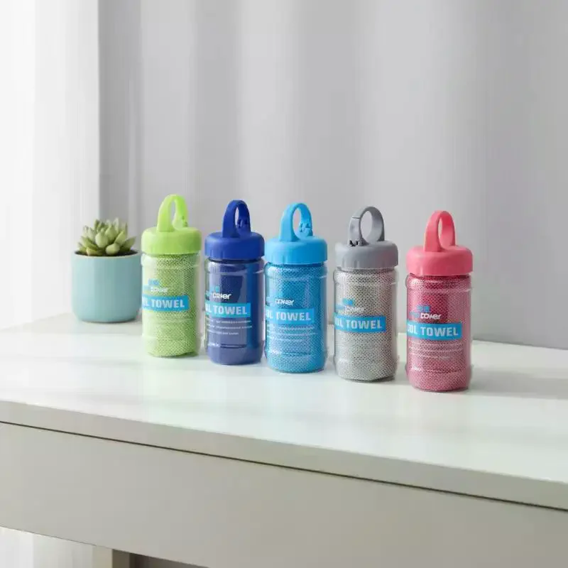 Home Textiles Face Towel - Szybkoschnący ręcznik chłodzący z przenośną butelką,