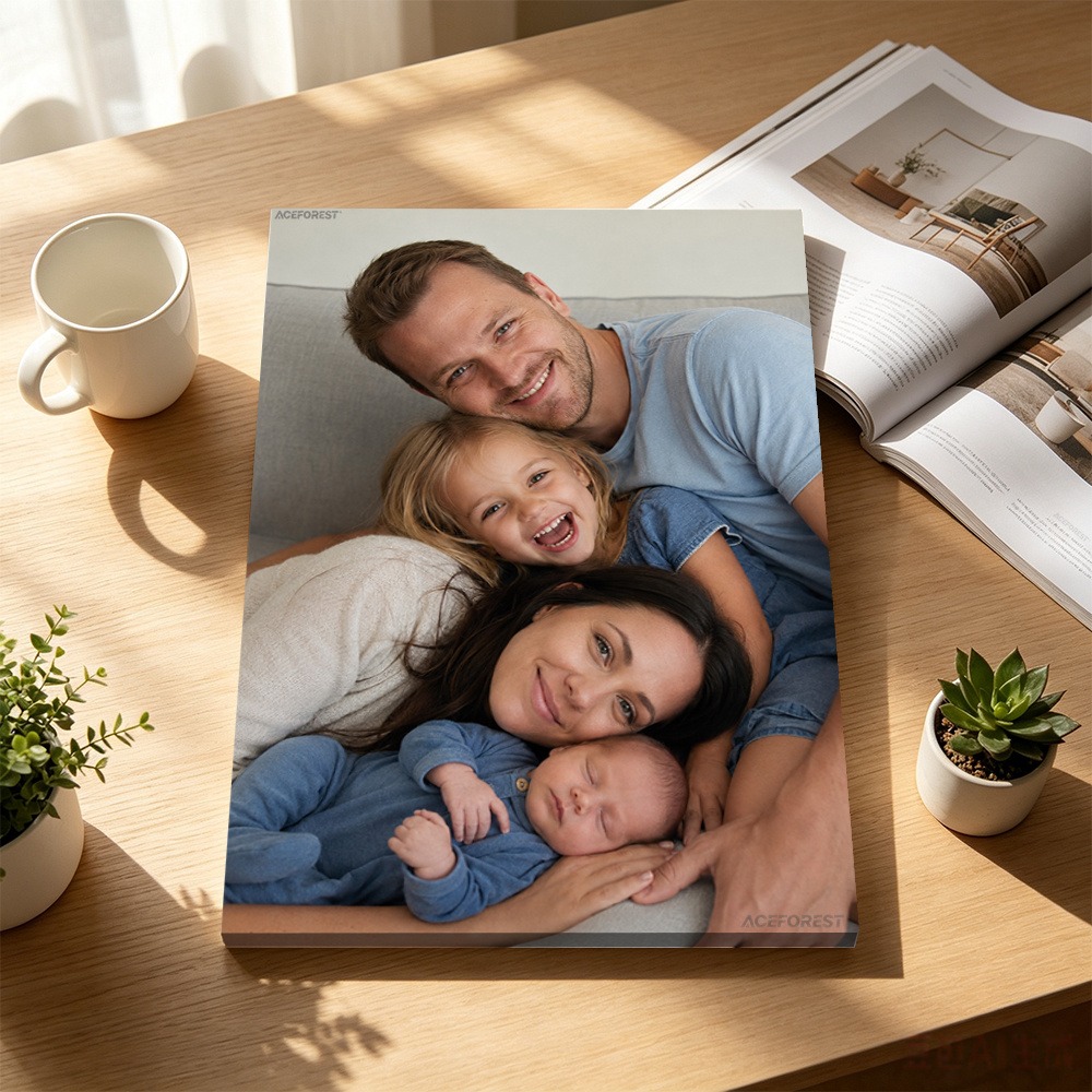 Home Textiles Usa - 2D Personalizowane Płótno Fotograficzne z Drewnianą