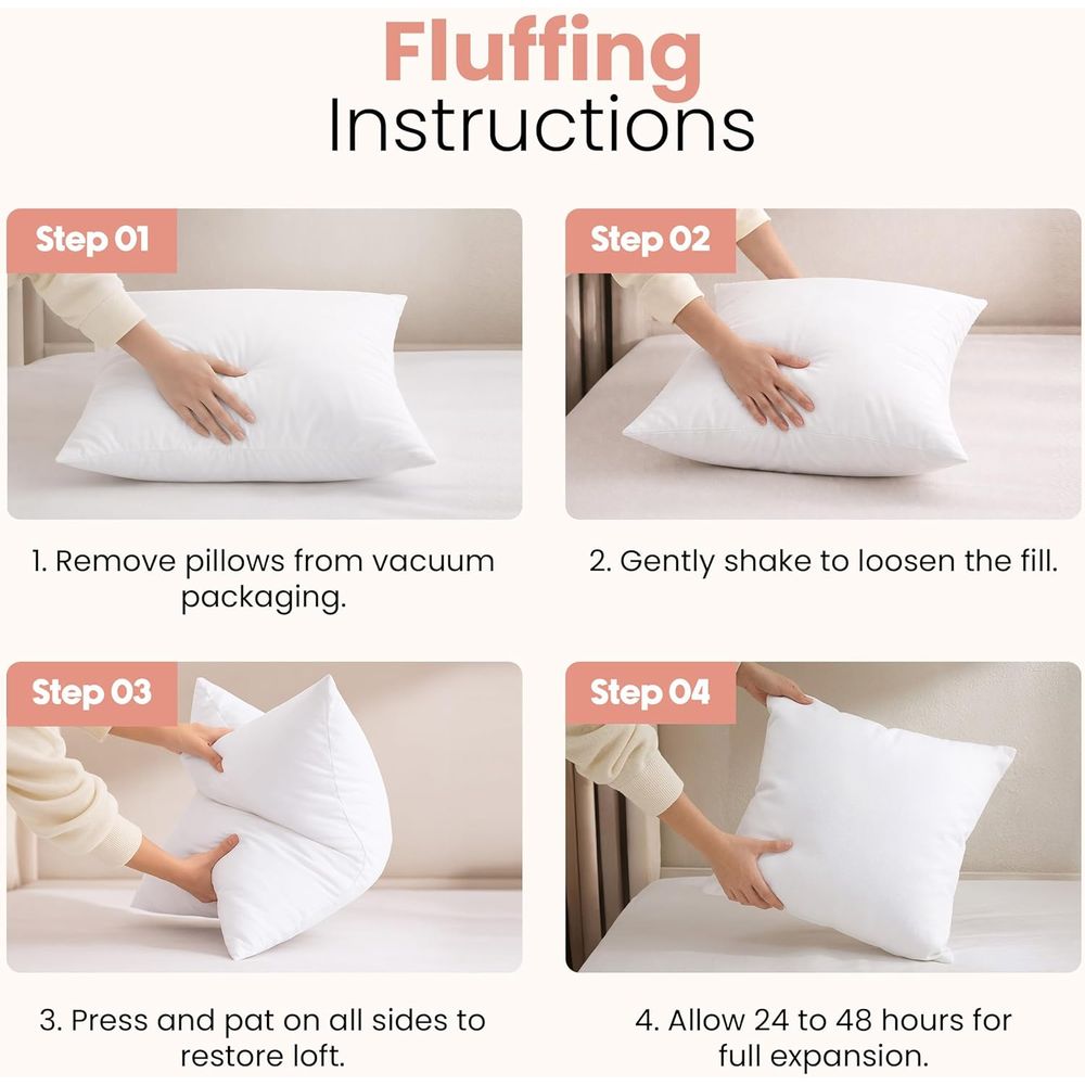 Para białych wkładek do podusz – Pillow Insert 18X18 recenzja i cena